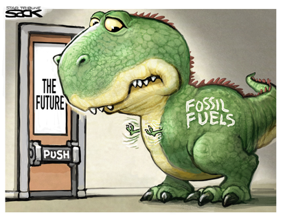 Editorial Cartoon U.S. fossil fuels green energy