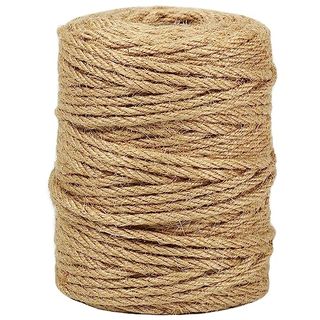 Tenn Well 4mm Thick Jute Twine String, 165 Feet Natural Jute Garden Rope 