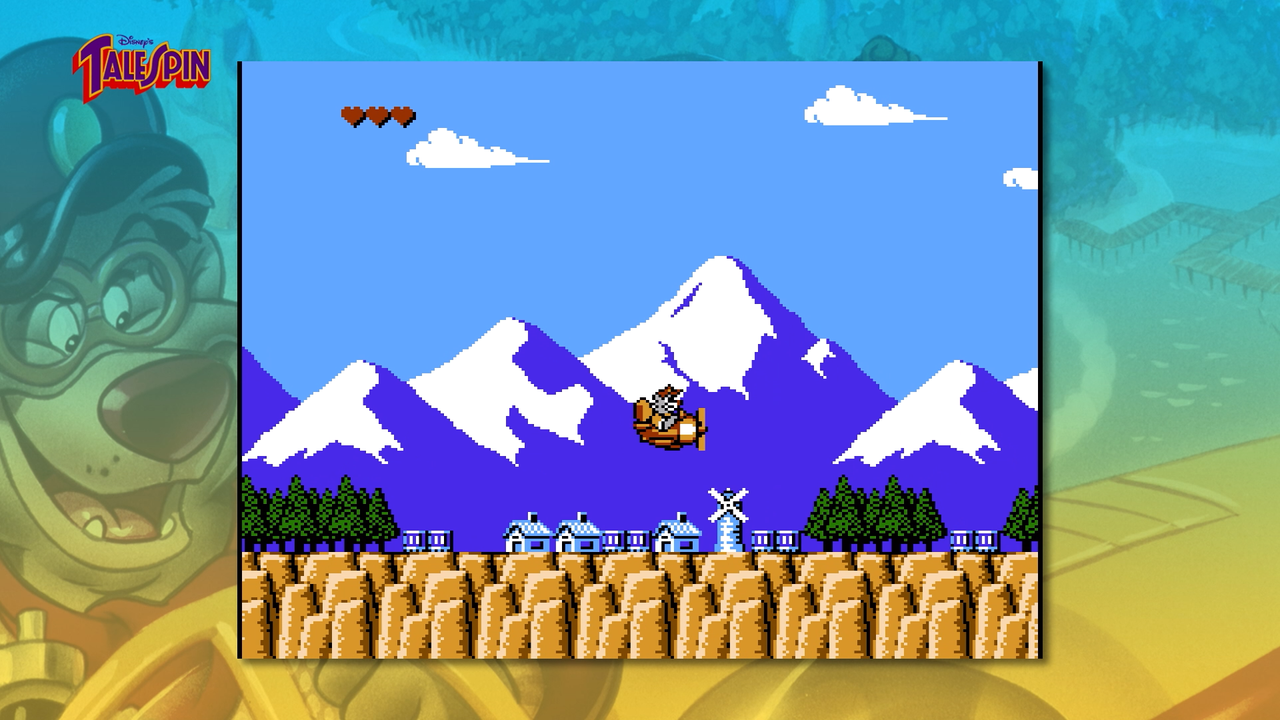 Retro Disney game screens, pixel art