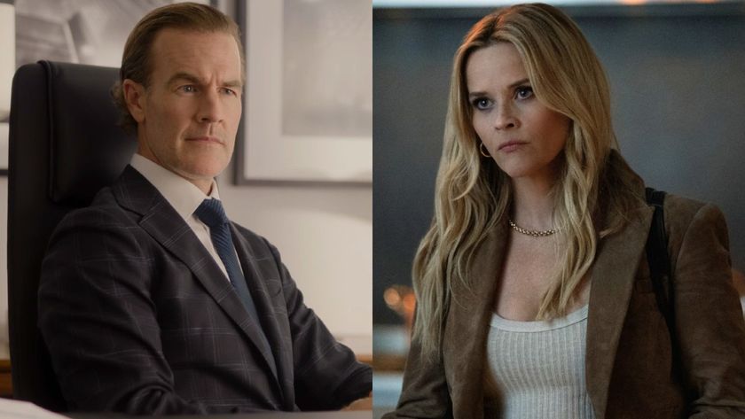 From left to right: James Van Der Beek in Overcompensating and Reese Witherspoon in The Morning Show.