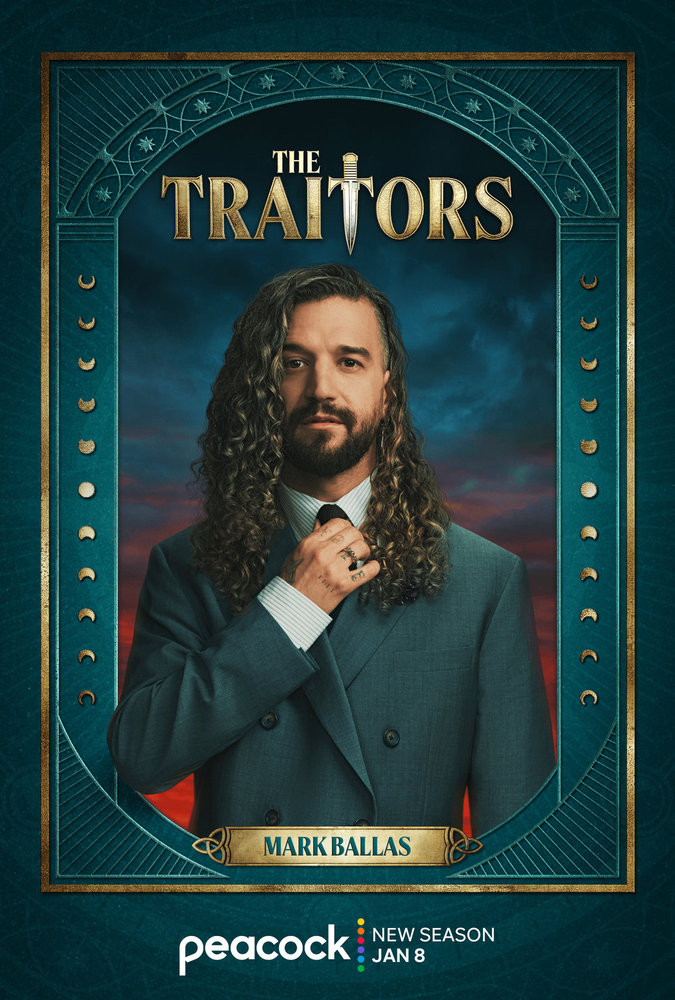 Mark Ballas's portrait for 'The Traitors' season 4.