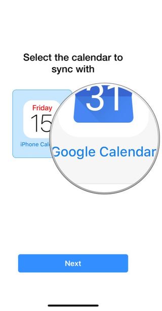 Readdle Calendars 5 choose google calendar