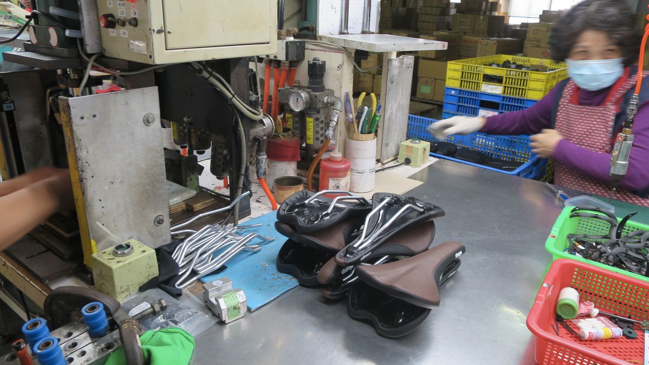Once the rails are fitted then QC checks are carried out to ensure the saddle is aligned perfectly