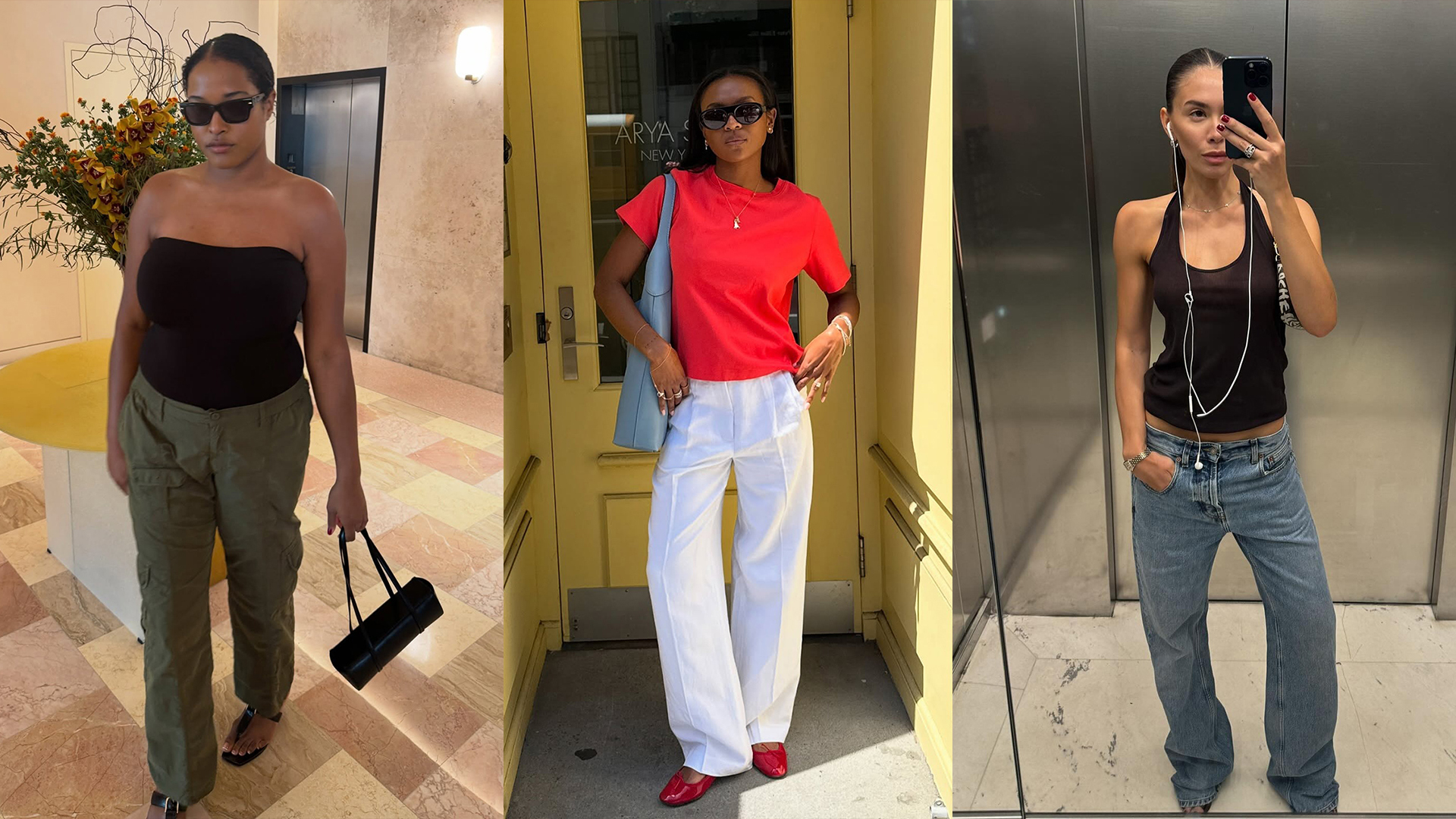 women wearing basics in NYC