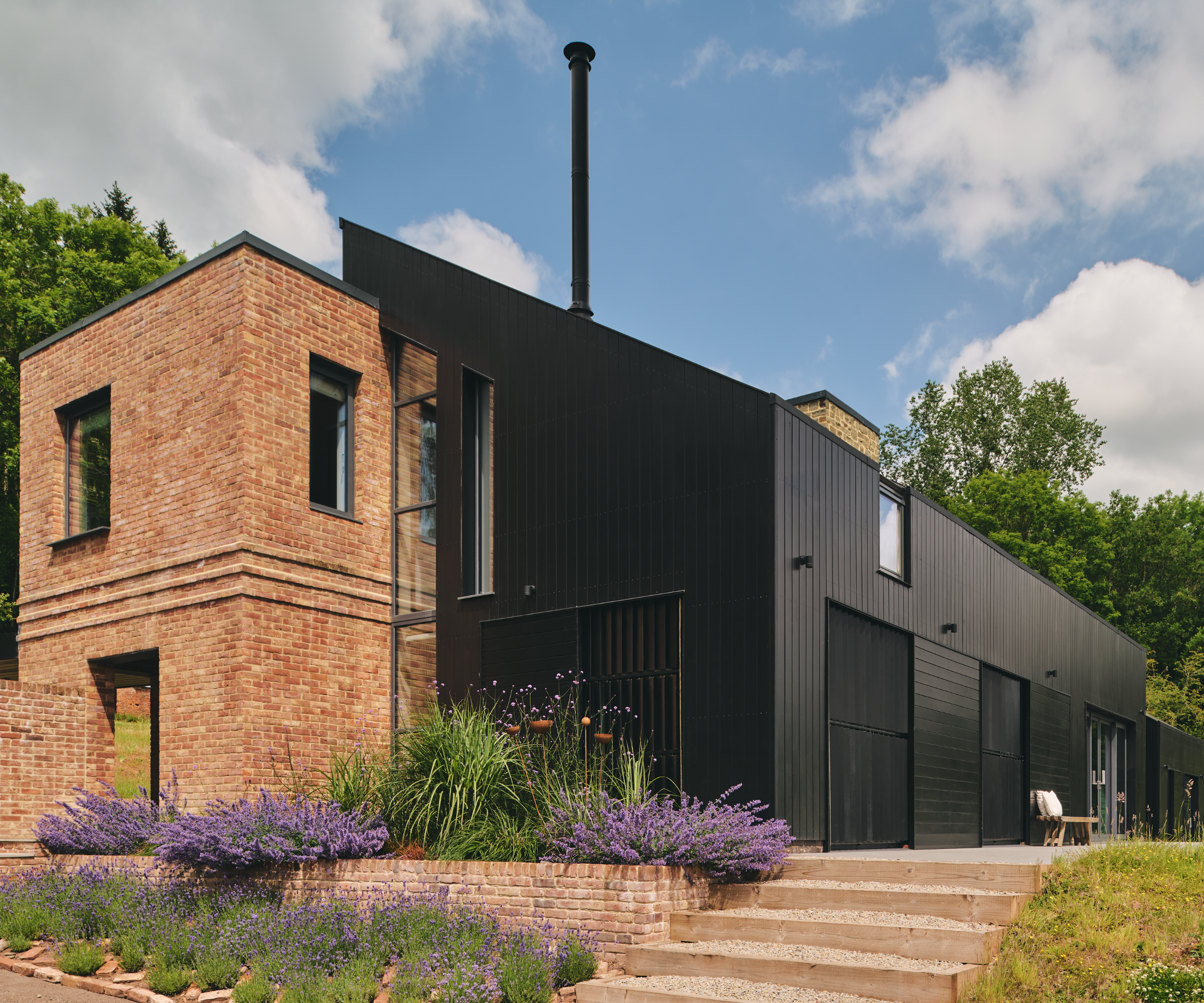 Exterior of the front side of the house