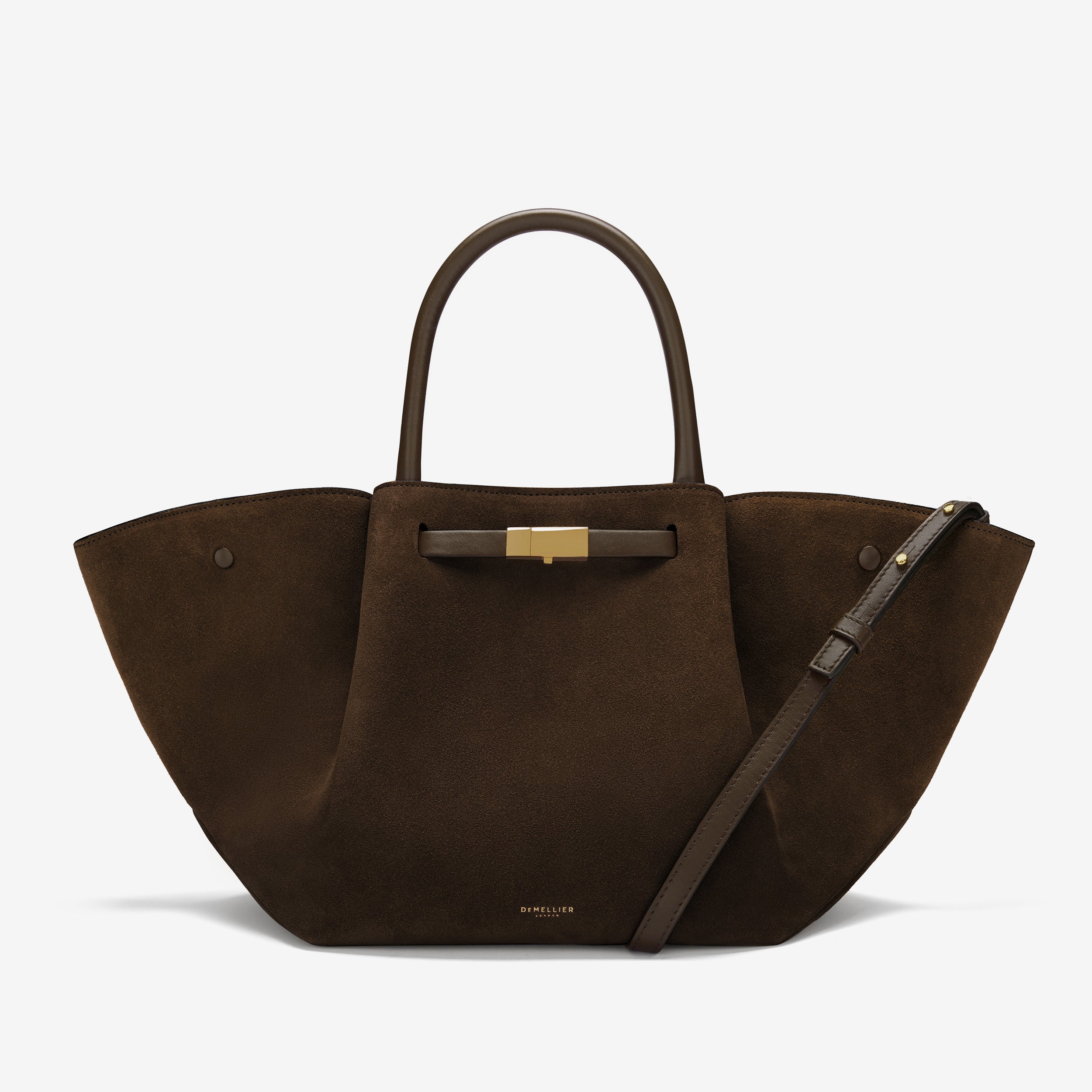 The Midi New York | Mocha Suede &amp;amp; Mocha Smooth | Demellier