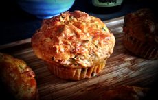close-up of bacon muffins