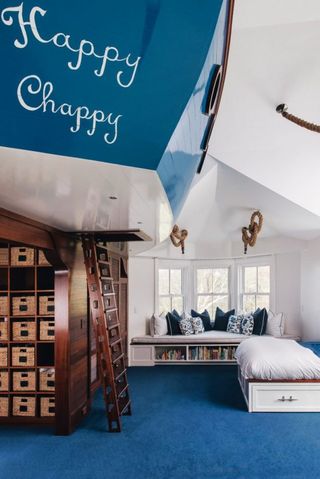 toy storage ideas with a mezzanine level and cubby holes