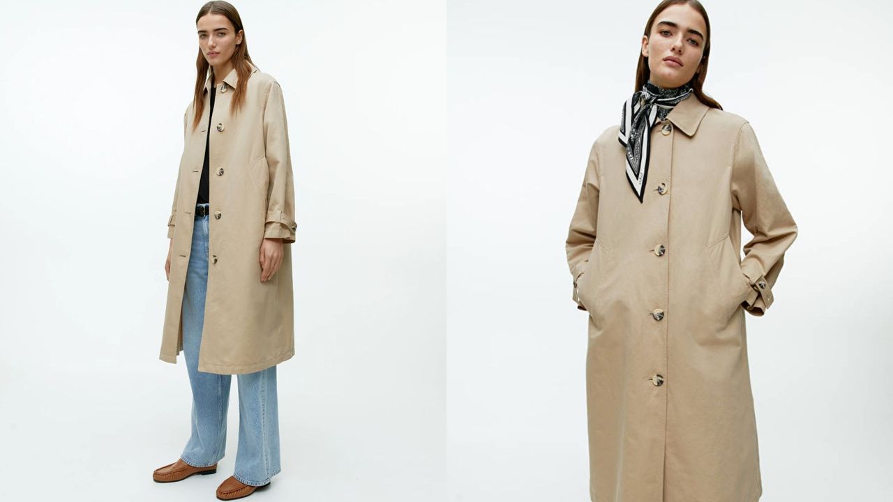 Arket Cotton Linen Trench Coat