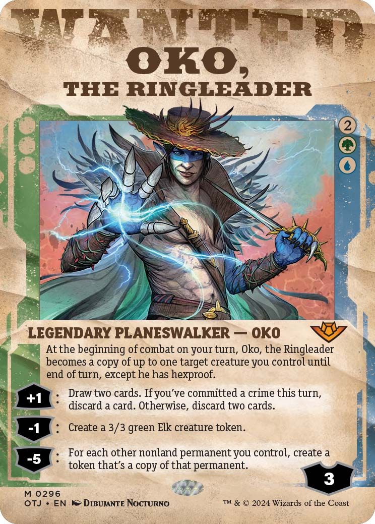Oko the Ringleader wanted poster alt art