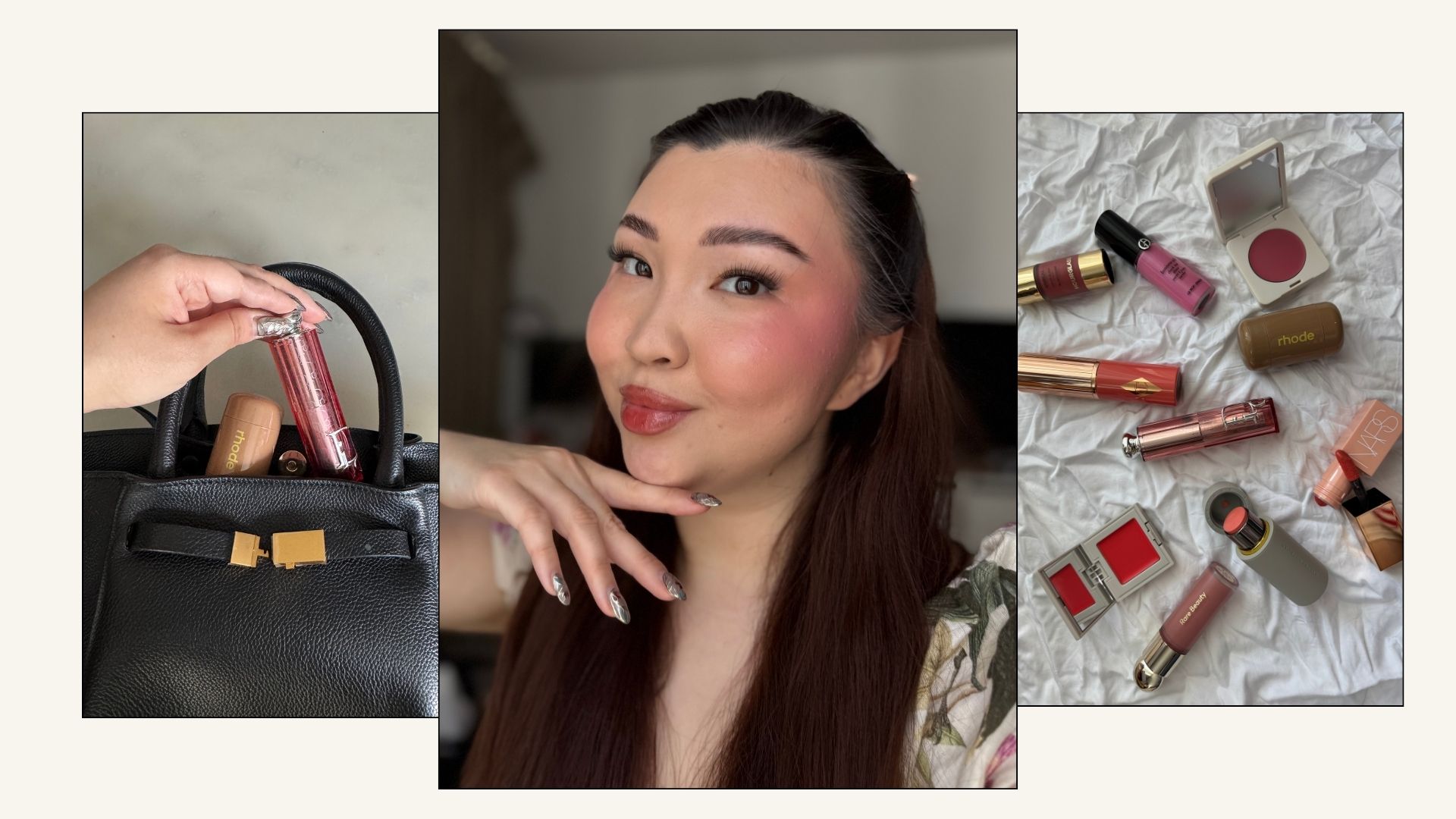 Denise Primbet testing the best glowy blushers