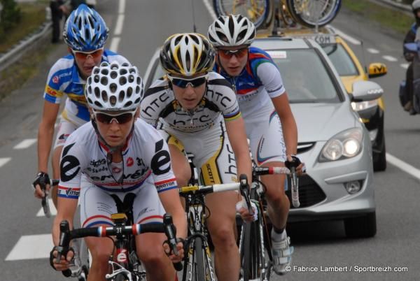 Emma Pooley was very active in the winning break