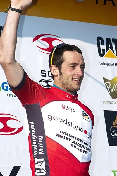 Nathan Haas (Genesys Wealth Advisers) was awarded the Goodstone Group Most Aggressive rider of the stage jersey.