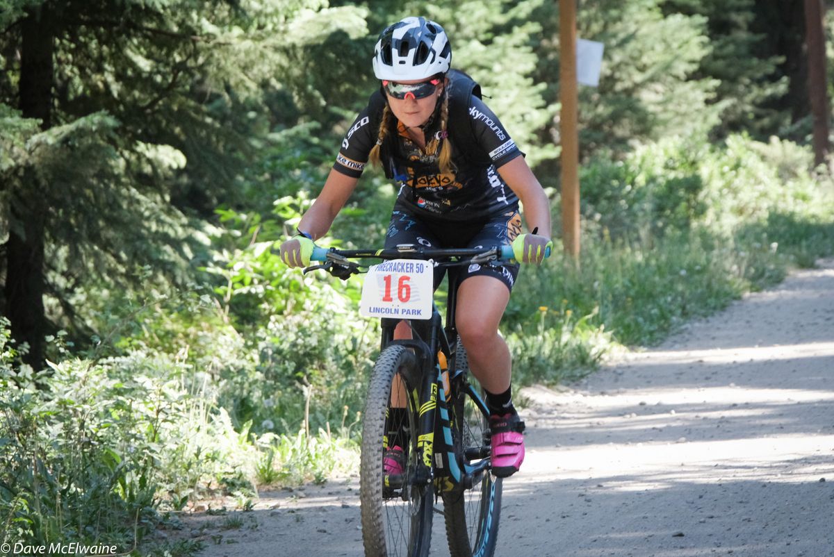 Ksenia Lepikhina (Tokyo Joes) riding to an impressive fourth place finish