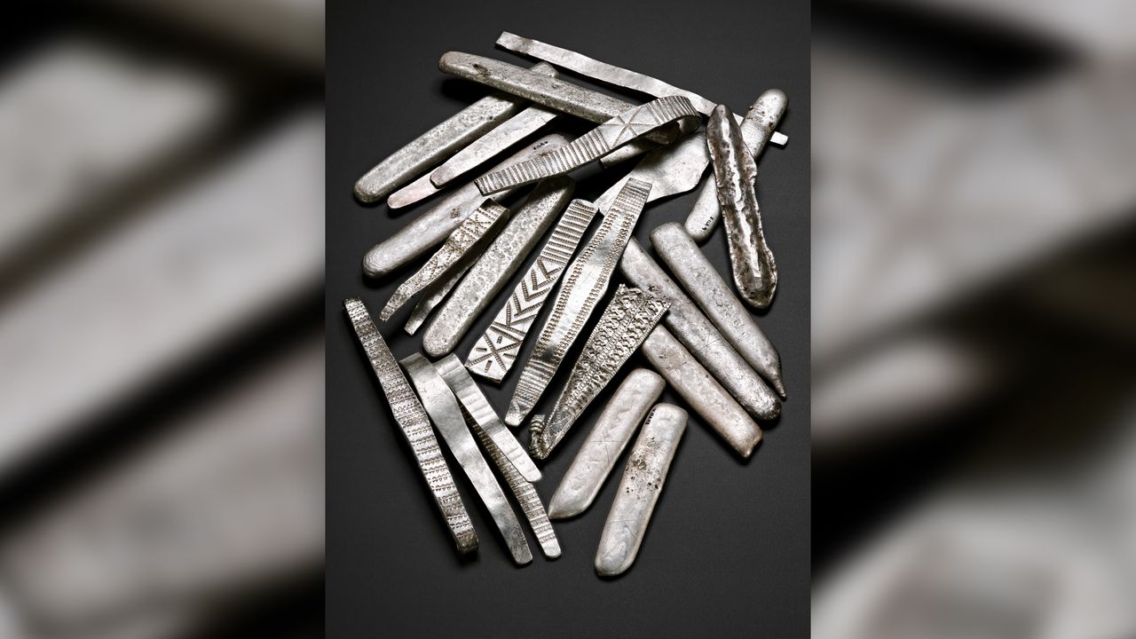 Silver bullion from the upper layer of the Galloway Hoard