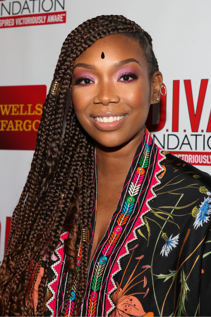 Brandy’s Side-Swept Braids 