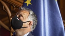 Hungarian Prime Minister Viktor Orban wearing face mask