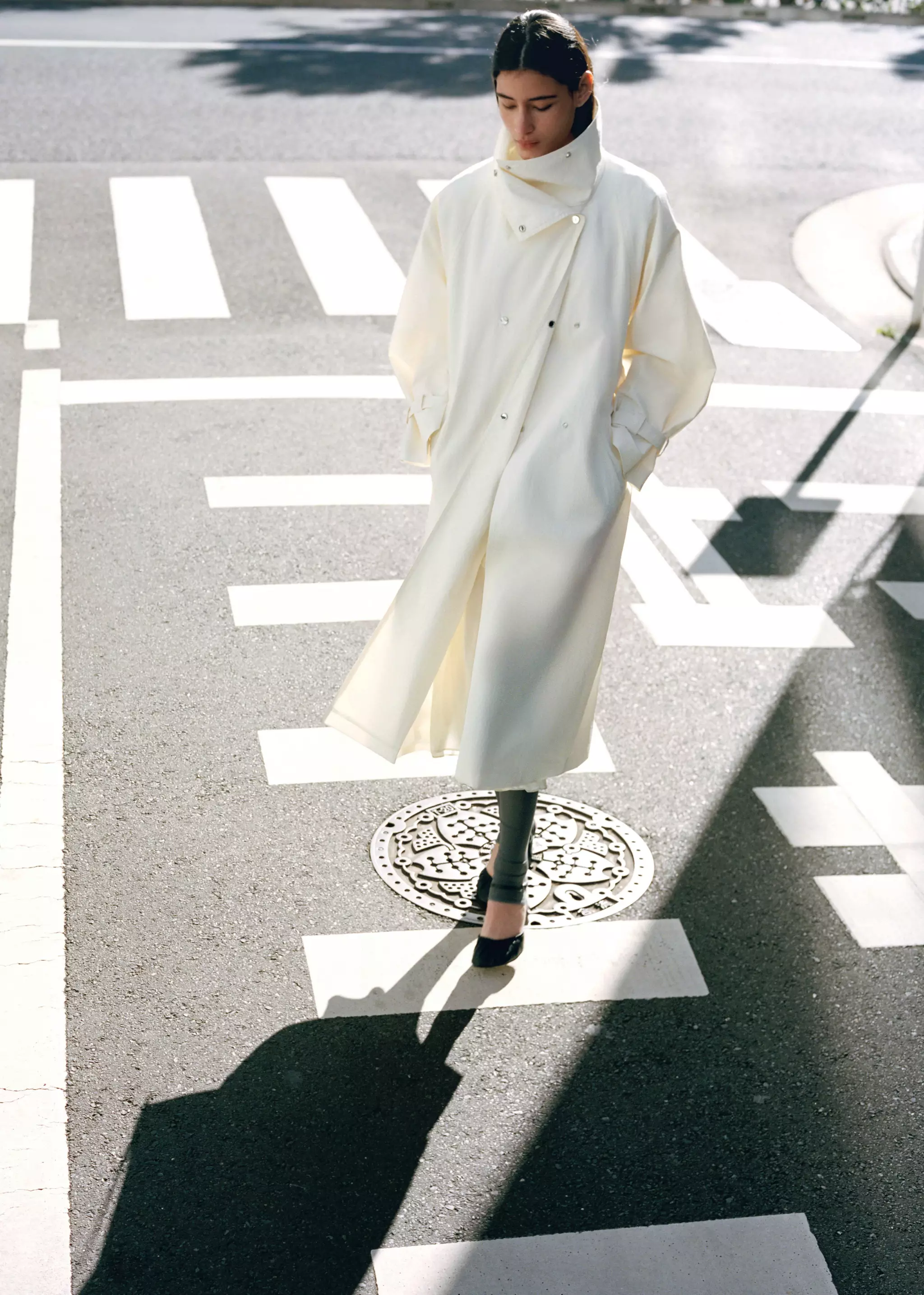 Oversized Funnel-Neck Trench Coat With Belt - Women | Mango Usa
