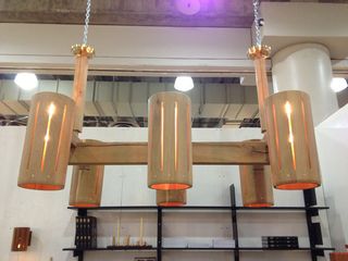 Hanging wooden lights