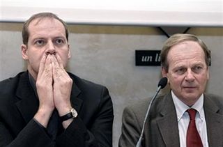 Tour de France Director Christian Prudhomme (L) and ASO director Patrice Clerc