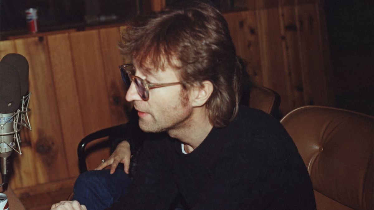 John Lennon, pictured at the Hit Factory recording studio in New York City on December 6, 1980