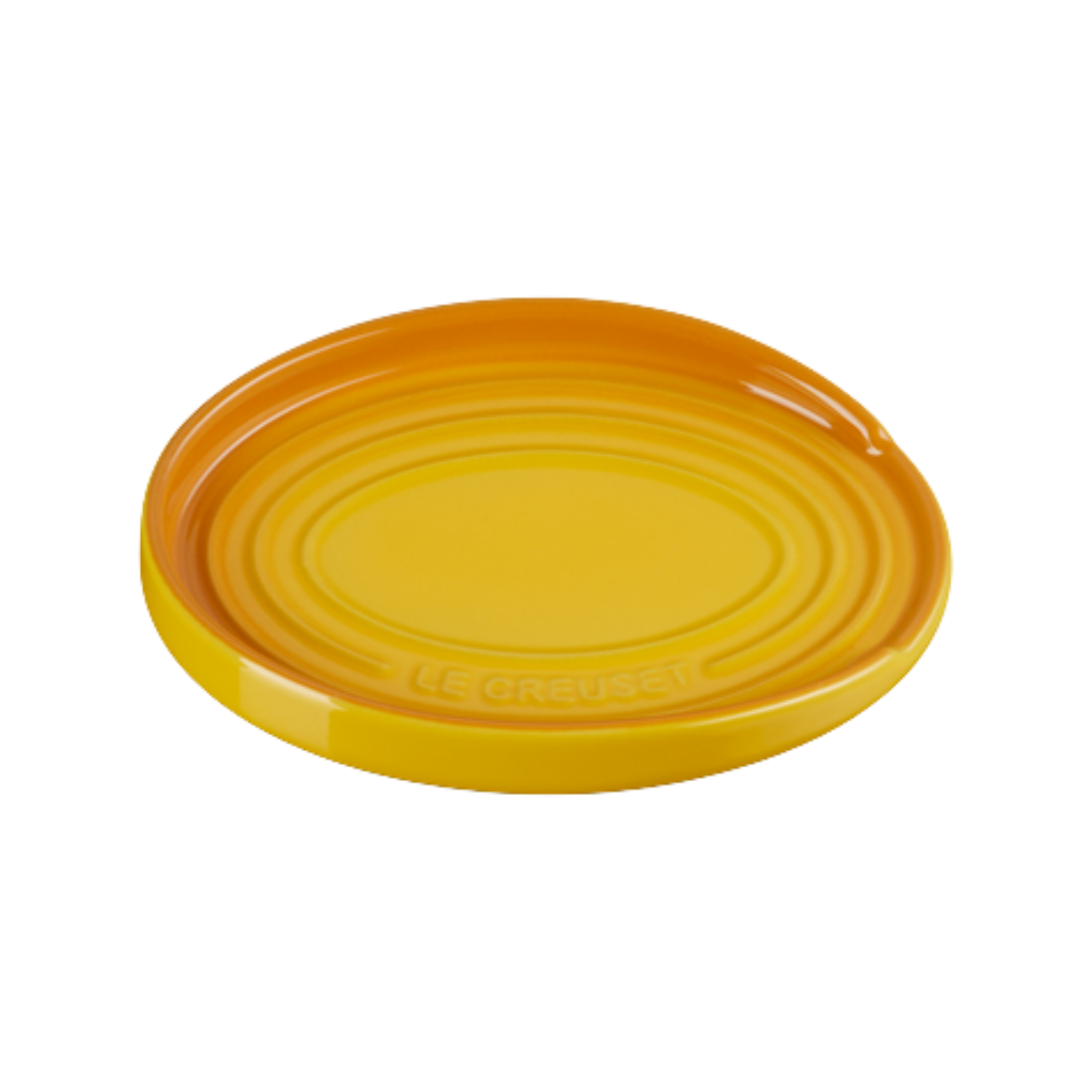 A stoneware oval spoon rest from Le Creuset
