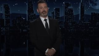 Jimmy Kimmel delivering his monologue on Jimmy Kimmel Live!