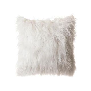 White furry pillow
