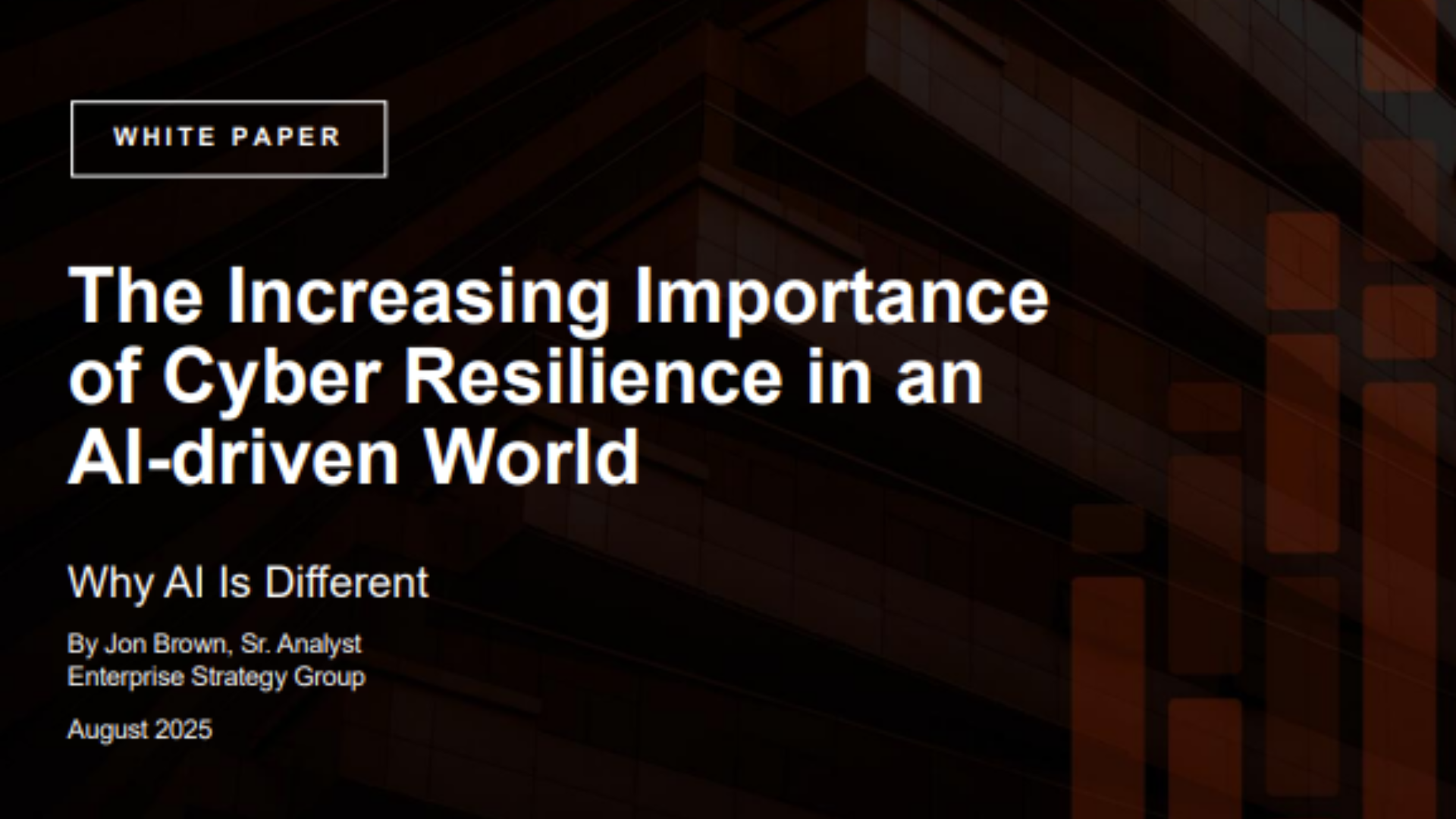 The Increasing Importance of Cyber Resilience in an AI-driven World