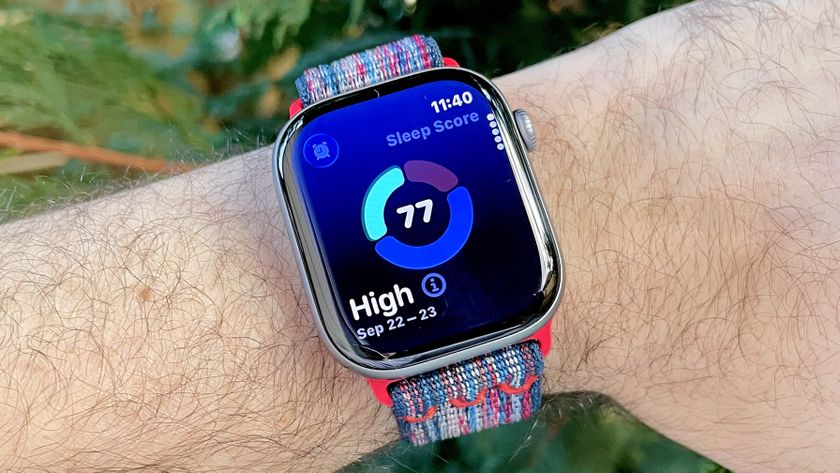 Close-up of the Apple Watch Series 11 showing a user&#039;s sleep score
