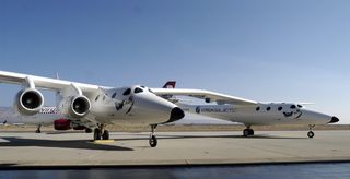 Virgin Galactic Unveils Space Liner Mothership