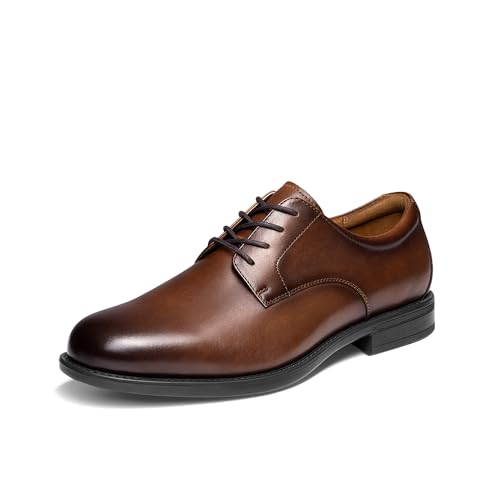 Bruno Marc Men's Classic Leather Dress Shoes Comfort Oxfords Business Formal Lace Up Shoes,size 12,brown,sbox26007m