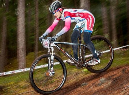 Tereza Hurikova (Sabine Spitz Haibike) on her way to winning in Austria