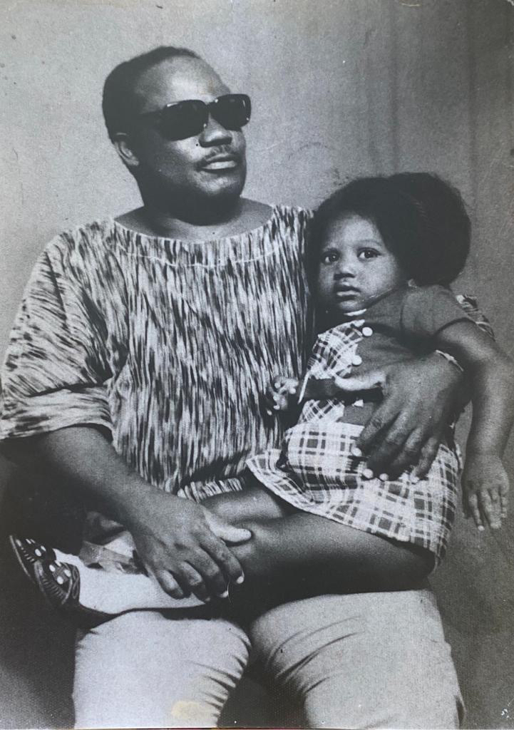Charlotte Mensah with her grandfather