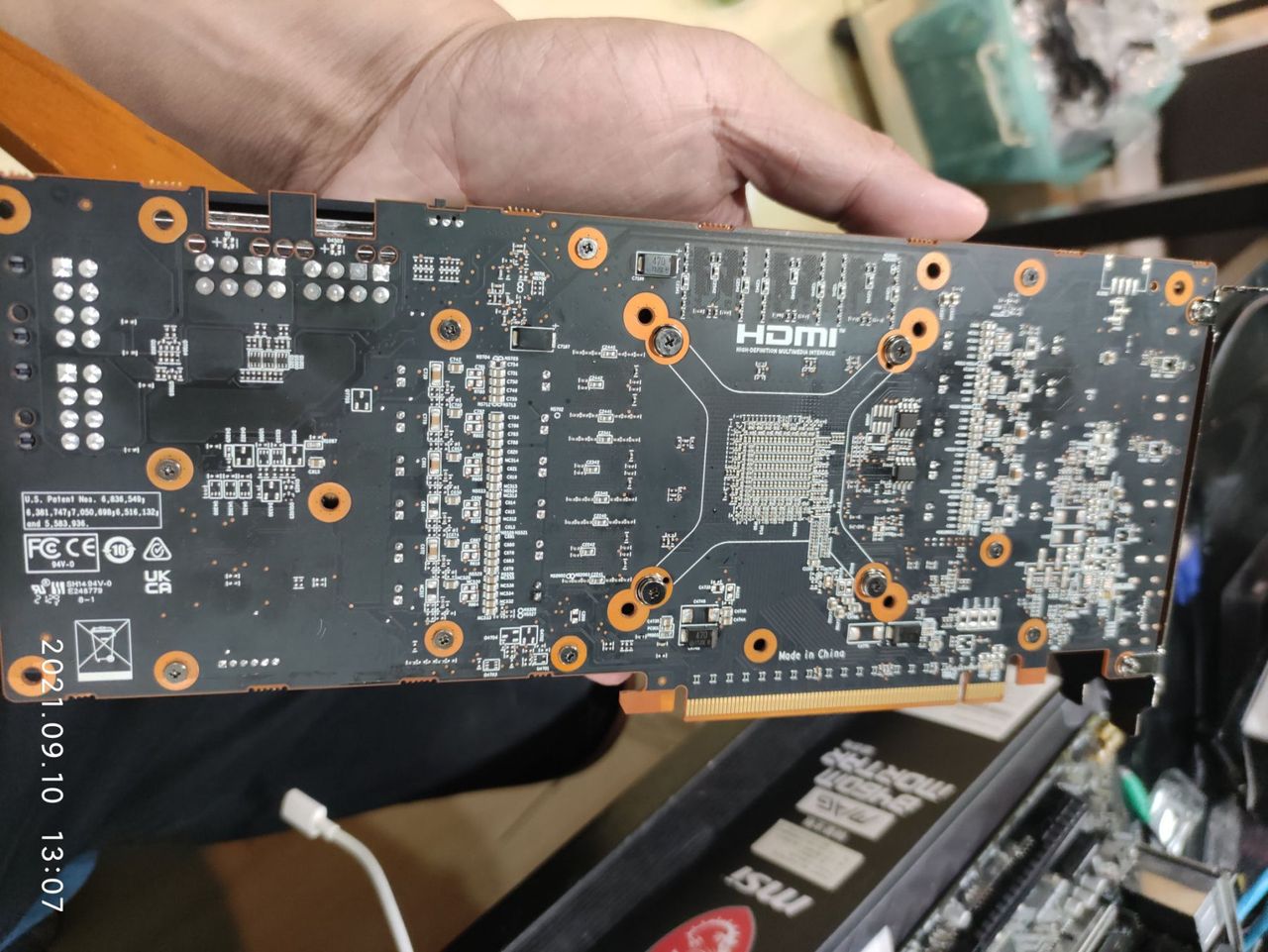 A Purported AMD Cryptomining Card Showing A Fanless, Passive Cooling Design