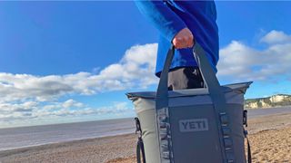 Yeti Hopper M15 Soft Cooler Bag being carried