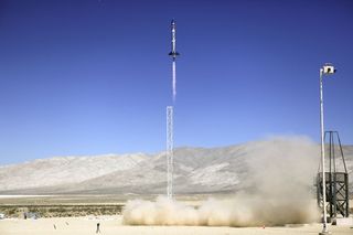 Prospector 18 Rocket Lifts Off