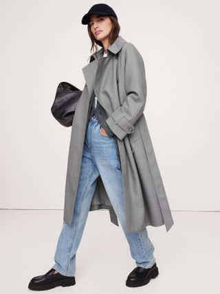 banana republic, Water-Repellant Italian Wool Trench Coat