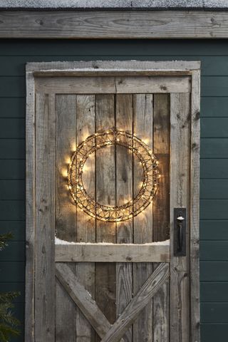 LED door wreath for Christmas