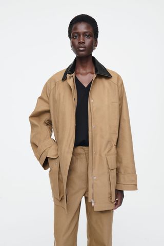 Leather-Collar Field Jacket