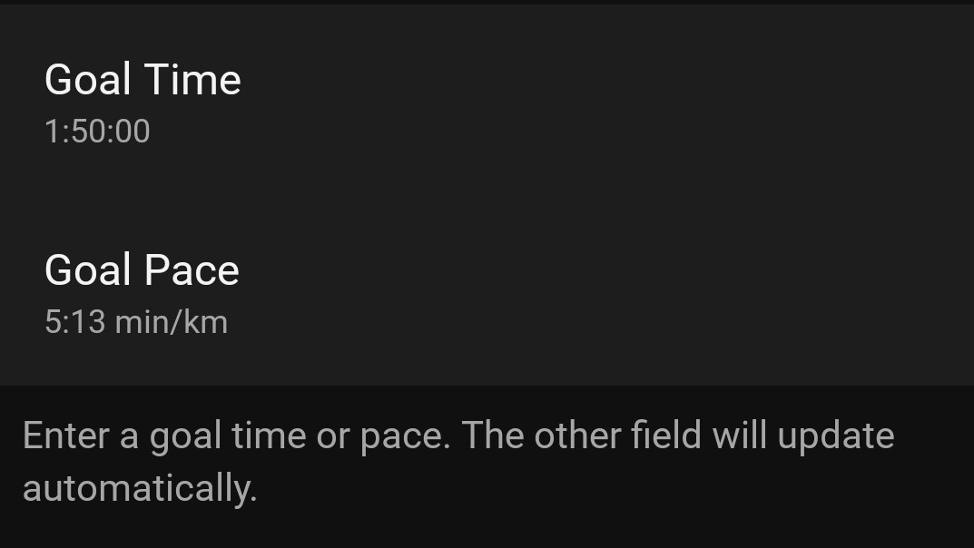 Primary Race Glance on Garmin Venu X1