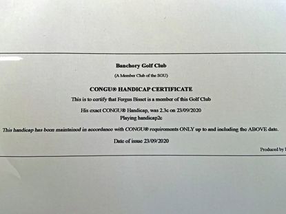 What Is A Golf Handicap Certificate?