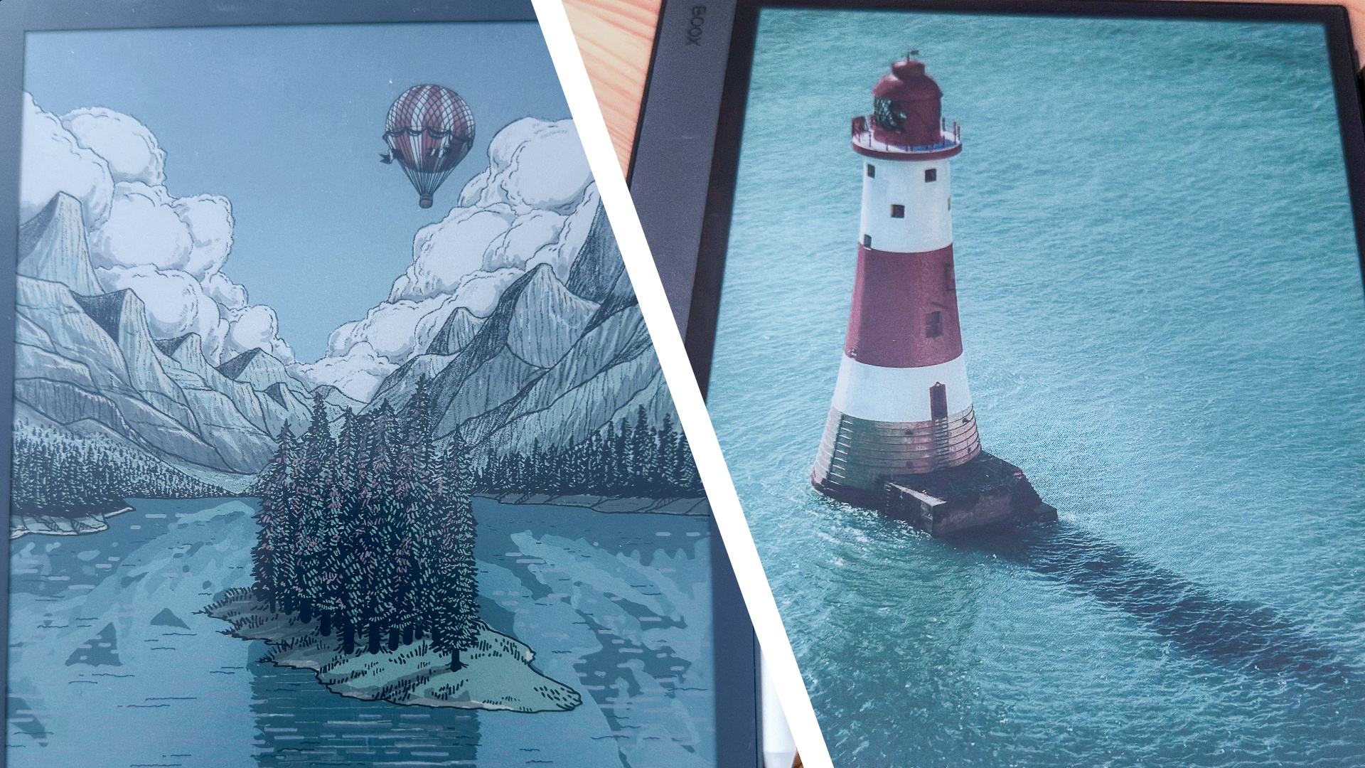 Wallpaper artwork on the Kindle Scribe Colorsoft and Boox Note Air 5C