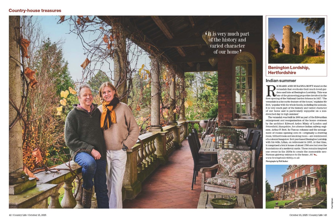 Magazine spread from Country Life 15 October 2025