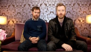 Aaron Dessner and Matt Berninger of The National pose for a group portrait session at K West Hotel on March 23, 2010 in London, England.