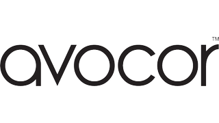 The Avocor logo in black letters on a white background.