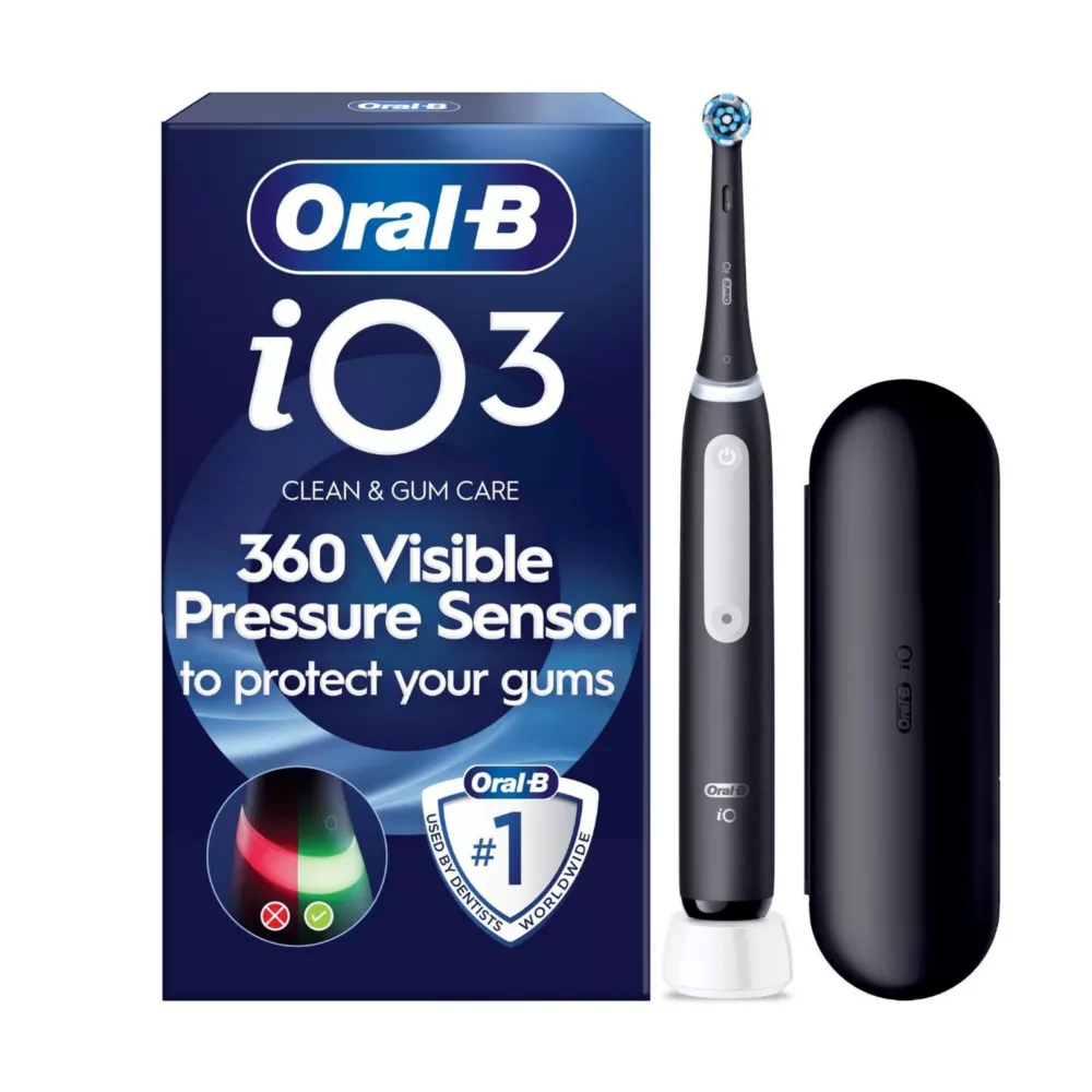 Oral-B Io3 Matt Black Electric Toothbrush &amp;amp; Travel Case
