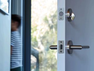 Level Lock installed into an open door