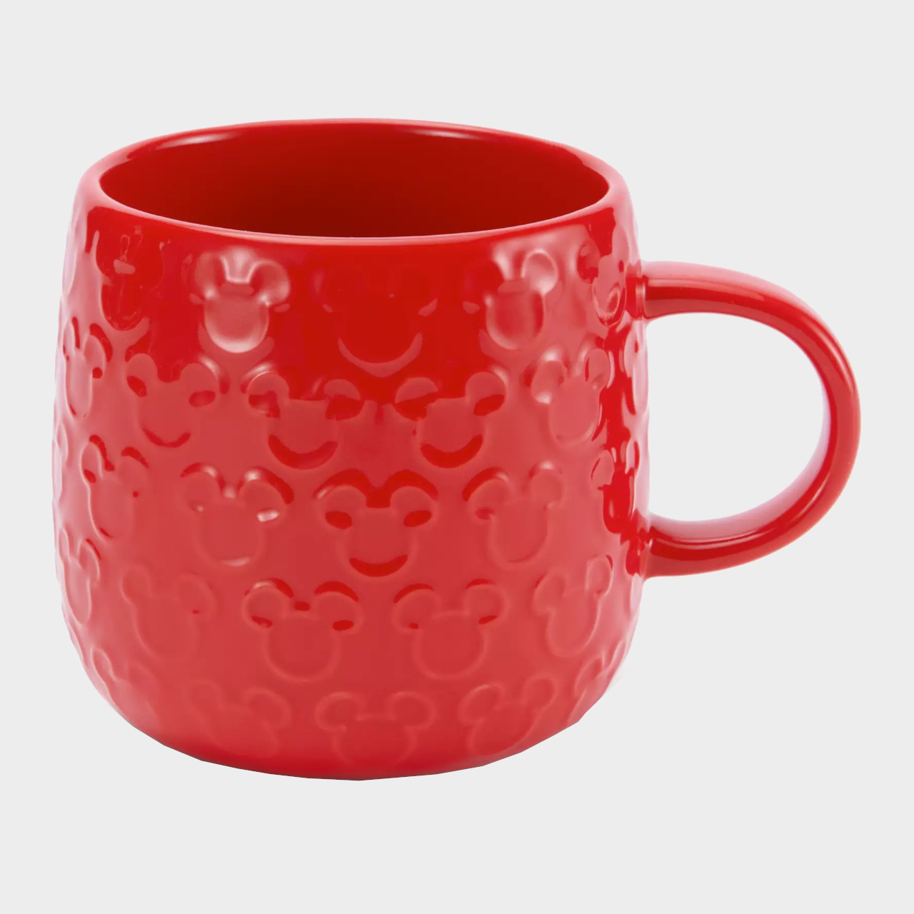 Red Disney Mickey Mouse Icon mug on a plain background