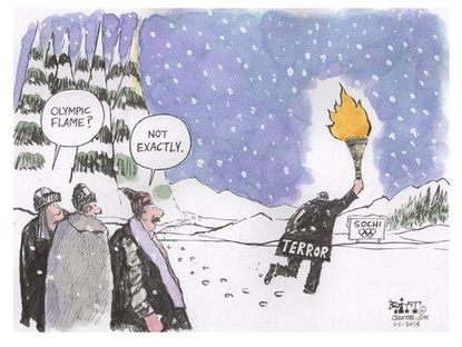 Editorial cartoon Sochi Olympics terrorism